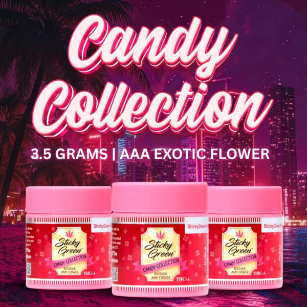 Sticky Green 3.5gm Flower THC-A Candy Collection Boutique AAA+
