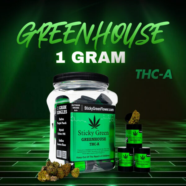 Sticky Green THC-A Flower 1gm (Greenhouse)