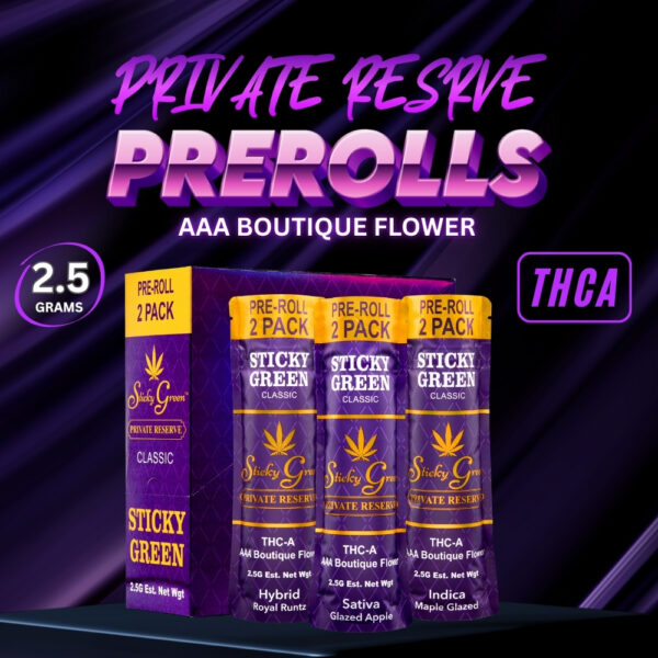 Sticky Green 2ct Private Reserve Classic Pre-Rolls (Private Reserve)