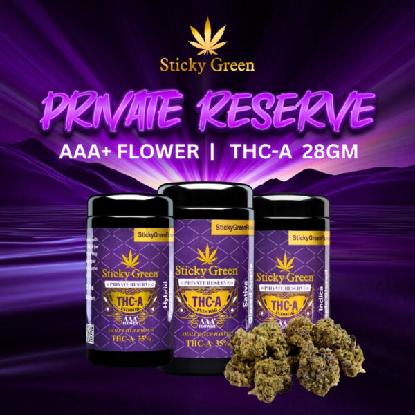 Sticky Green 28gm Flower THC-A (Private Reserve)